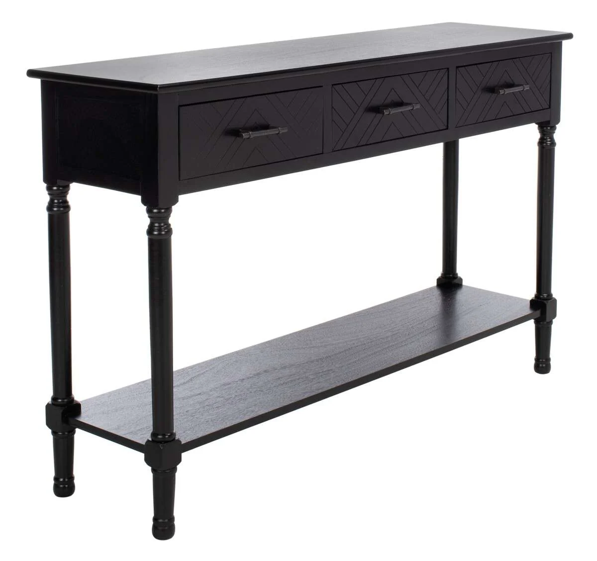 Safavieh Peyton 3 Drawer Console Table - Black - Image 3