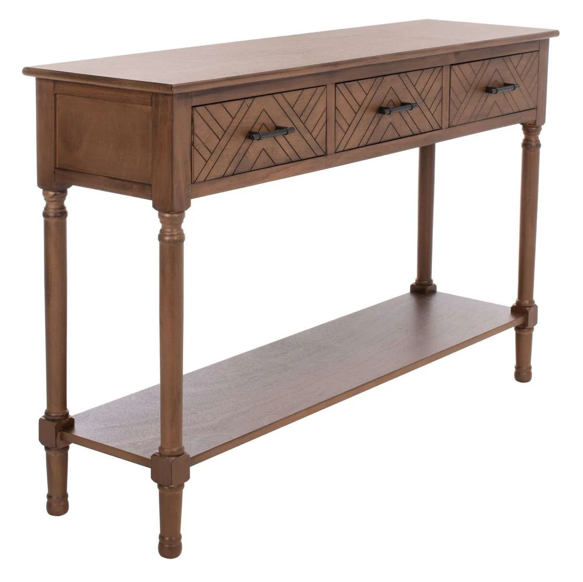 Safavieh Peyton 3 Drawer Console Table - Brown - Image 3