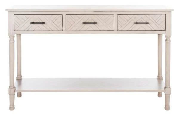 Safavieh Peyton 3 Drawer Console Table - Greige - Image 2