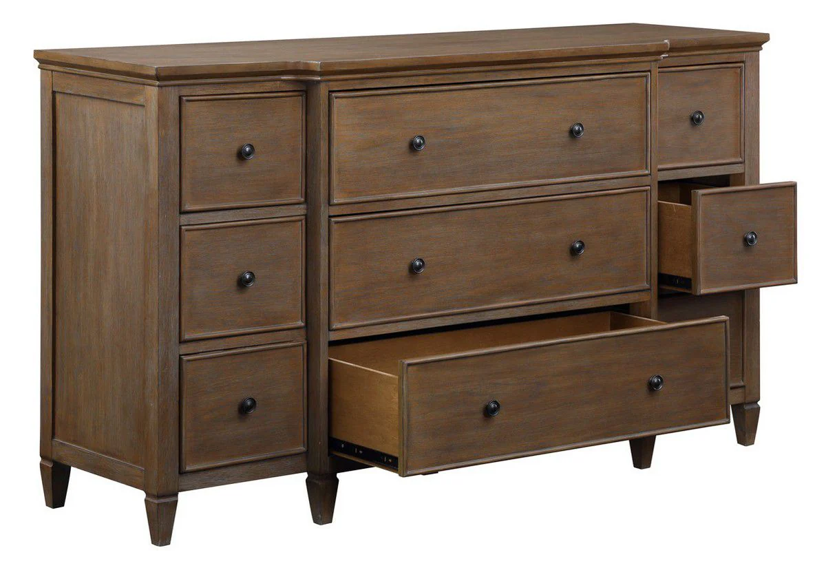 Safavieh Phineas 9 Drawer Sideboard - Walnut - Image 3