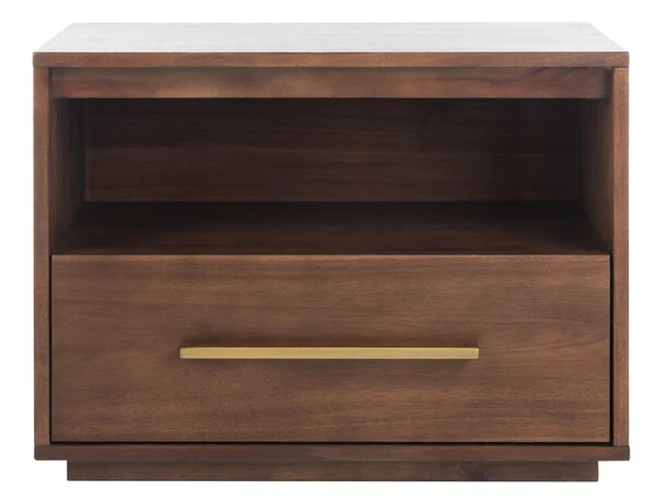 Safavieh Poesy 1 Drawer Nightstand - Brown - Image 2