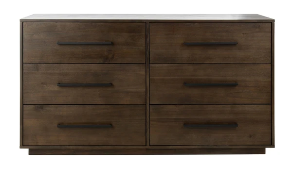 Safavieh Poesy 6 Drawer Dresser - Dark Chocolate - Image 2