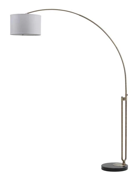 Safavieh Polaris 84-Inch H Arc Floor Lamp - Antique Brass - Image 2