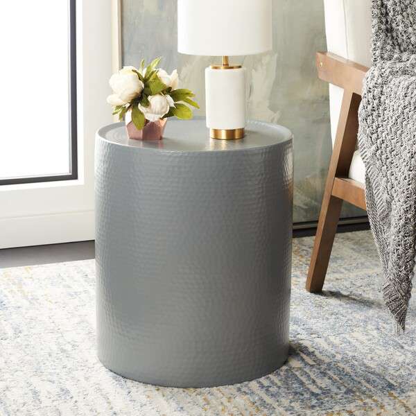 Safavieh Polonium Occasional Hammered Table - Dark Gray - Image 4