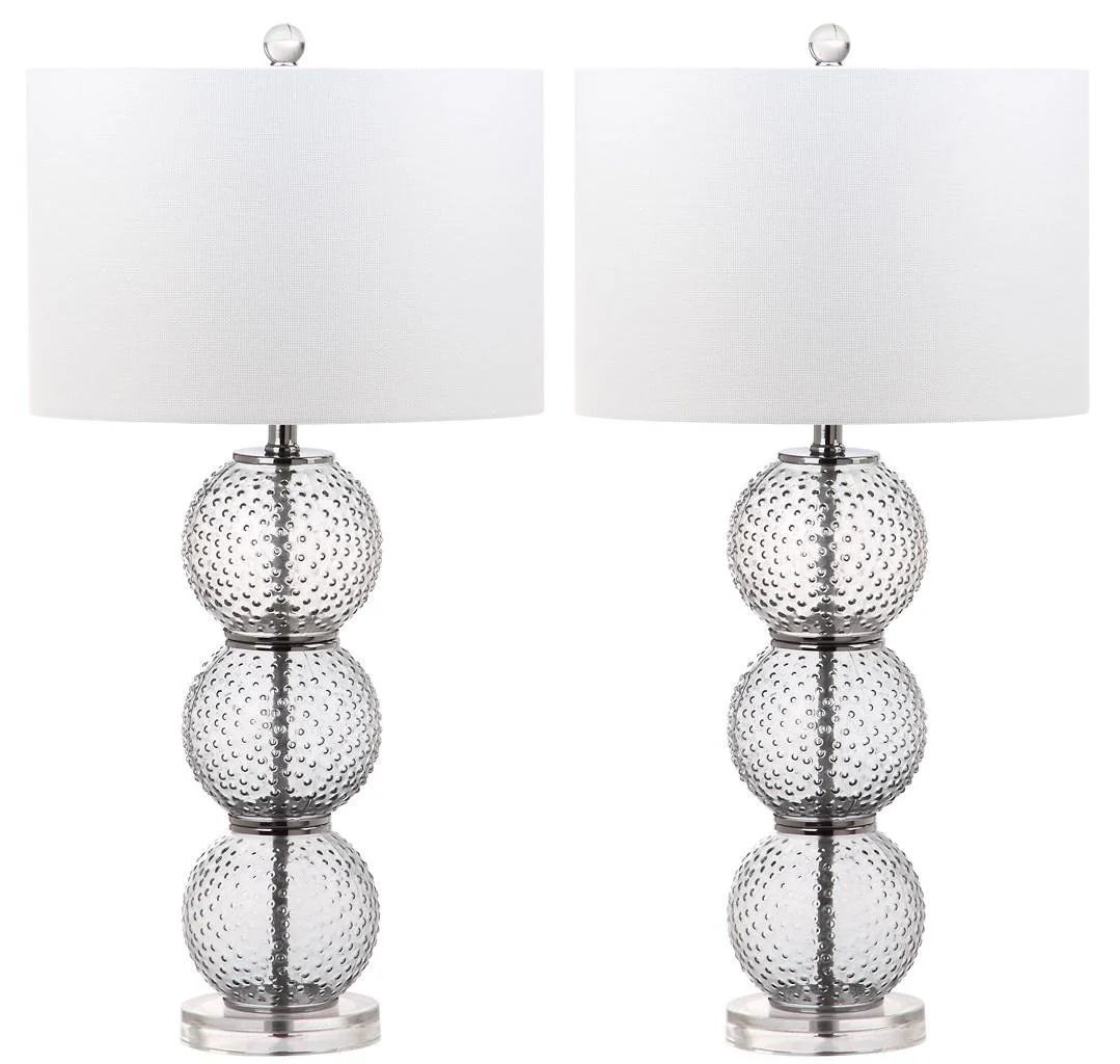 Safavieh Port Robert 28.5-Inch H Glass Table Lamp Set Of 2 - Smoke - Image 2