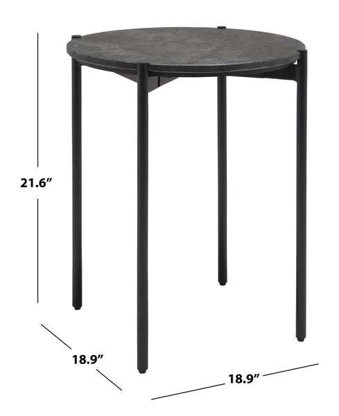 Safavieh Pratt Round Side Table - Black - Image 3