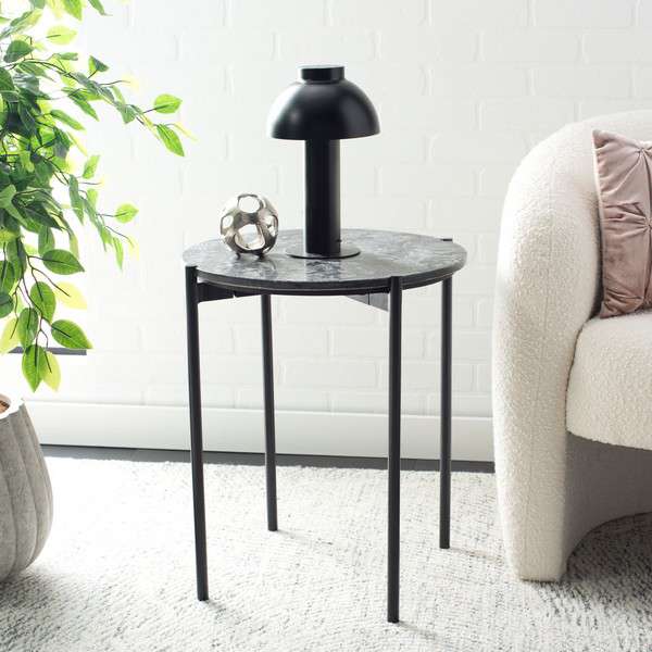 Safavieh Pratt Round Side Table - Black - Image 4
