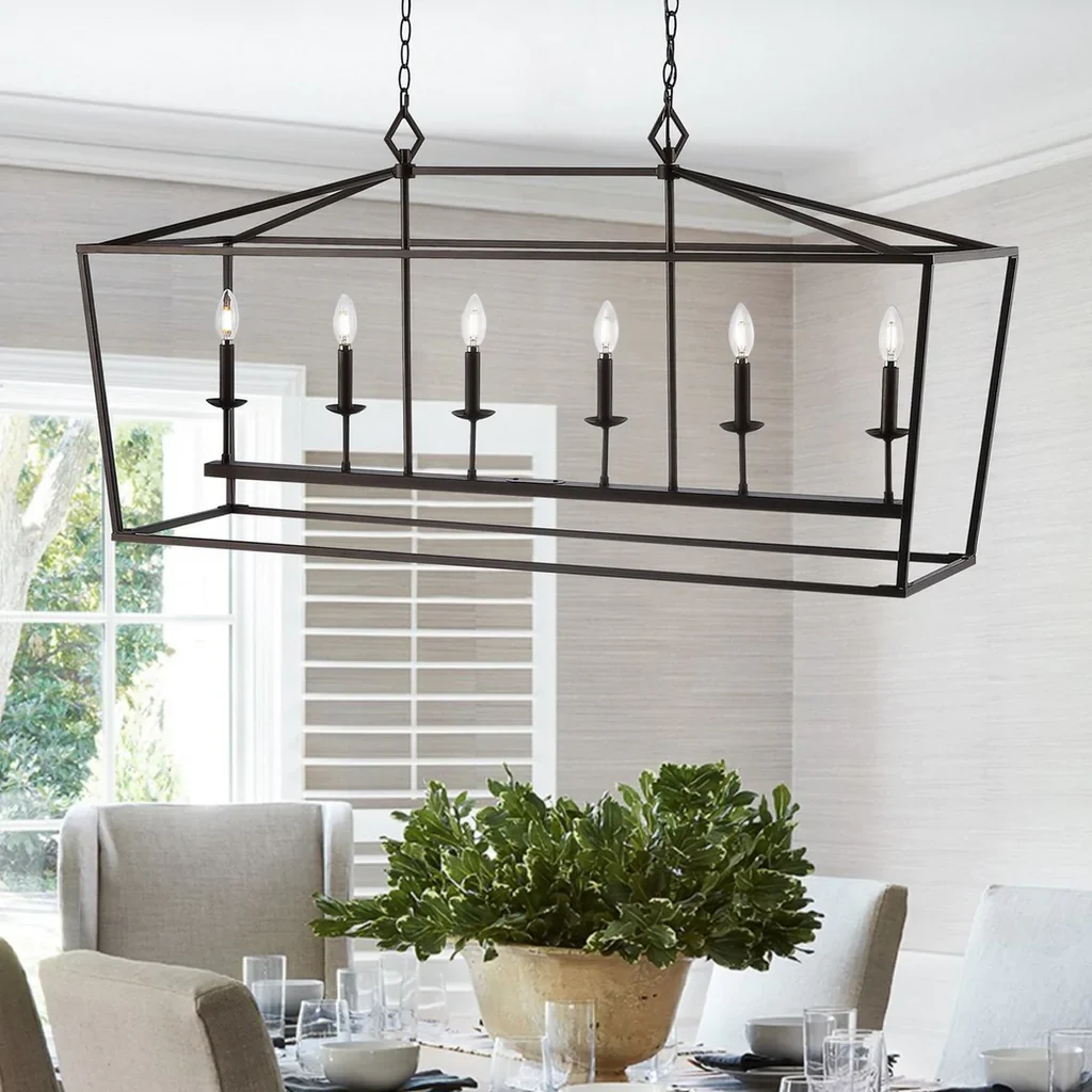 Safavieh Prener 6Lt Pendant - Oil Rubbed Bronze (Black) - Image 4