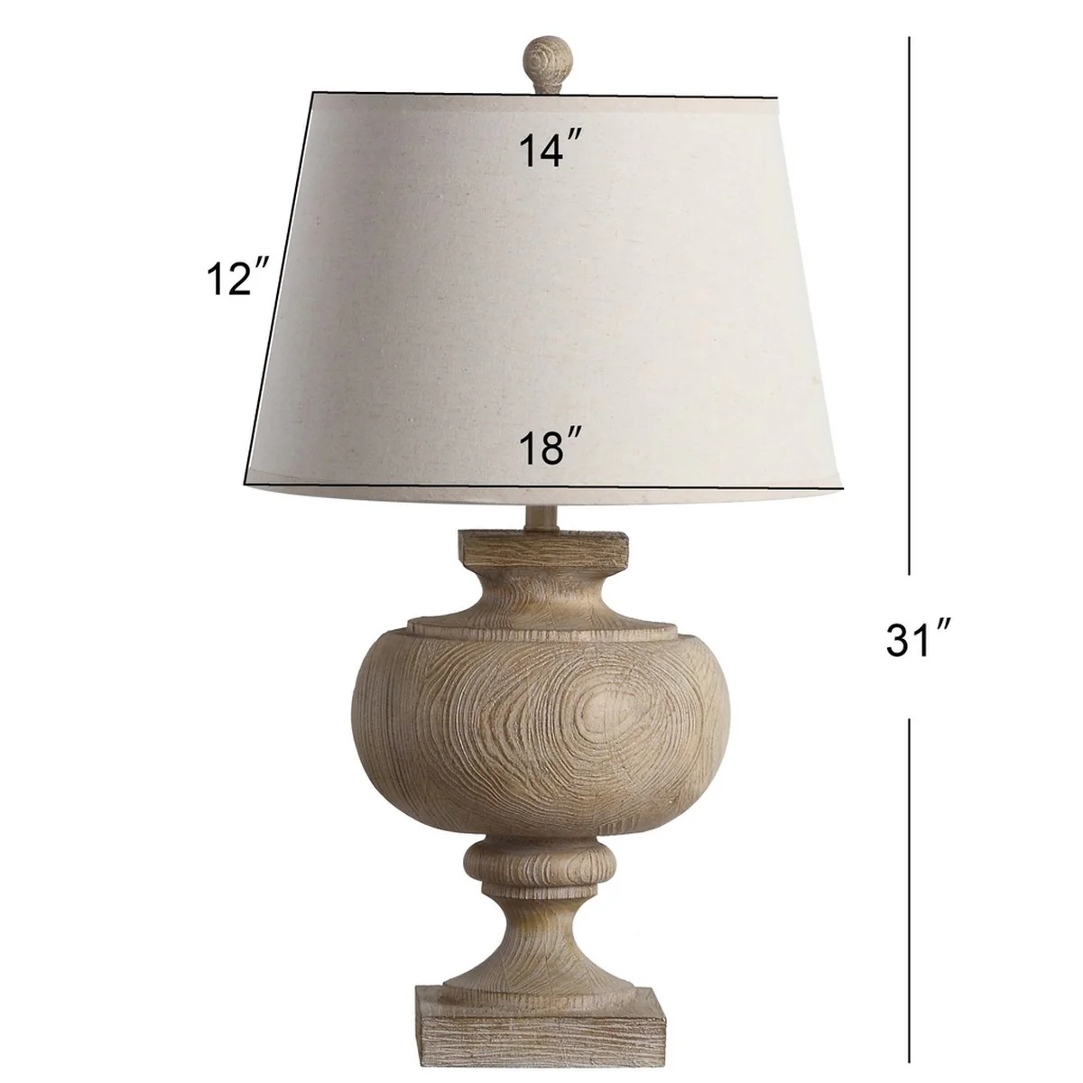Safavieh Prescott 31-Inch Wood Table Lamp - Wood Finish - Image 3
