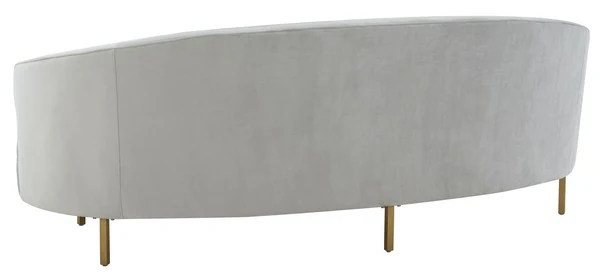 Safavieh Primrose Curved Velvet Sofa - Light Gray - Image 5