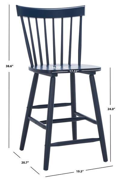 Safavieh Providence Counter Stool Set Of 2 - Navy - Image 4