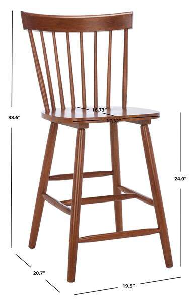 Safavieh Providence Counter Stool Set Of 2 - Walnut - Image 4