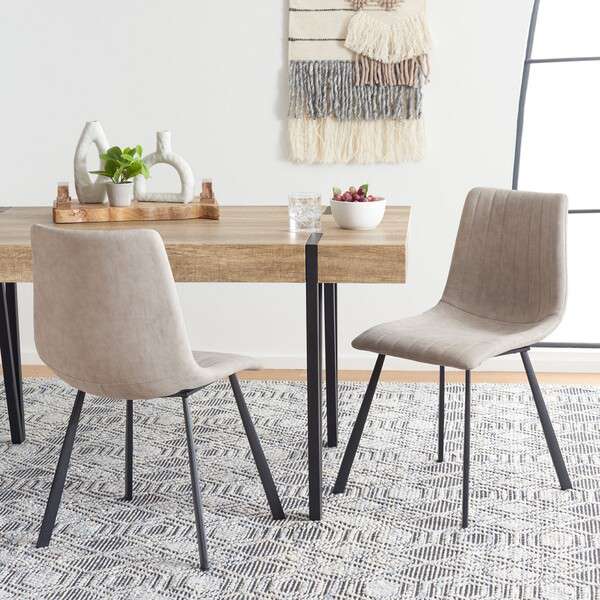 Safavieh Pryer Dining Chair Set Of 2 - Stone Gray - Image 4