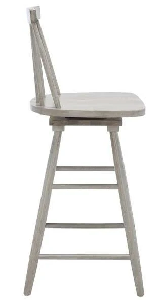 Safavieh Quai Swivel Counter Stool - Gray - Image 3