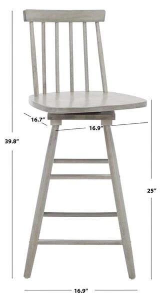 Safavieh Quai Swivel Counter Stool - Gray - Image 4