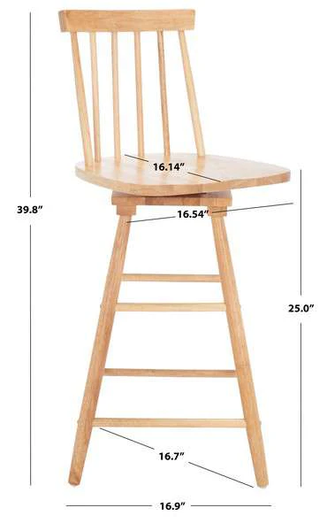 Safavieh Quai Swivel Counter Stool - Natural - Image 4
