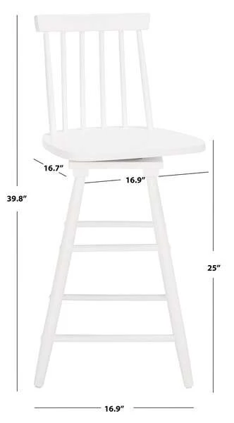 Safavieh Quai Swivel Counter Stool - White - Image 4