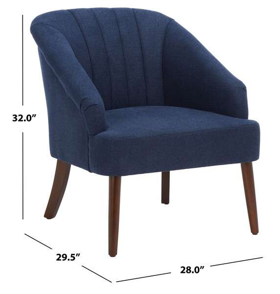 Safavieh Quenton Accent Chair - Navy - Image 4