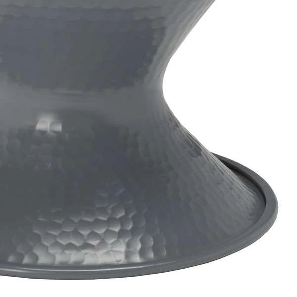 Safavieh Radium Small Hammered Stool - Dark Gray - Image 3