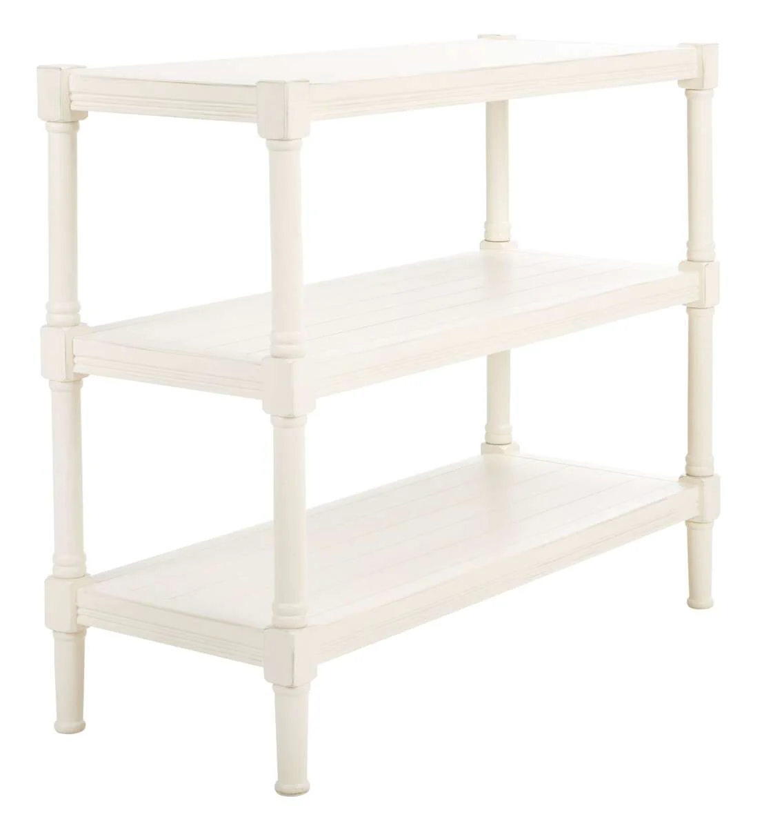 Safavieh Rafiki 3 Shelf Console Table - Distressed White - Image 2