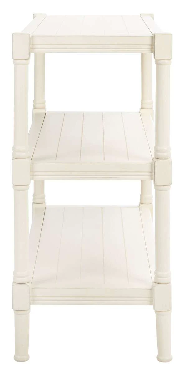 Safavieh Rafiki 3 Shelf Console Table - Distressed White - Image 3