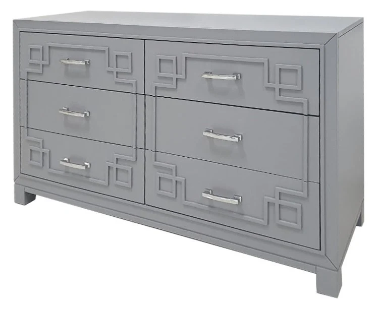 Safavieh Raina 6 Drawer Dresser - Gray - Image 3
