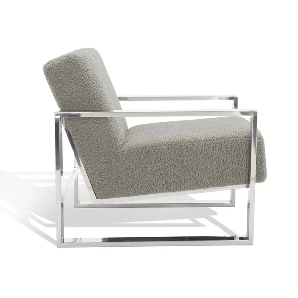 Safavieh Ramos Metal Framed Accent Chai - Gray - Image 3