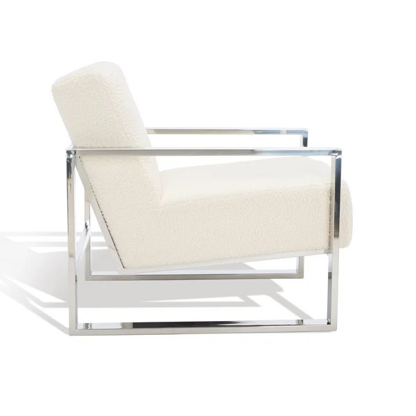 Safavieh Ramos Metal Framed Accent Chai - Ivory - Image 4