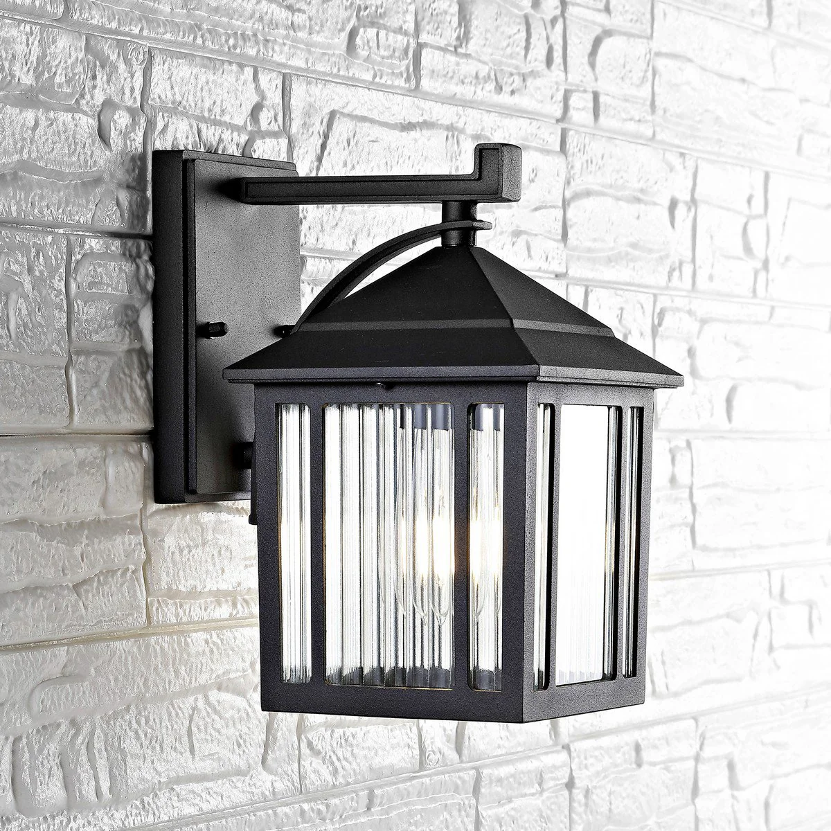 Safavieh Ranzi Outdoor Wall Lantern - Black - Image 3