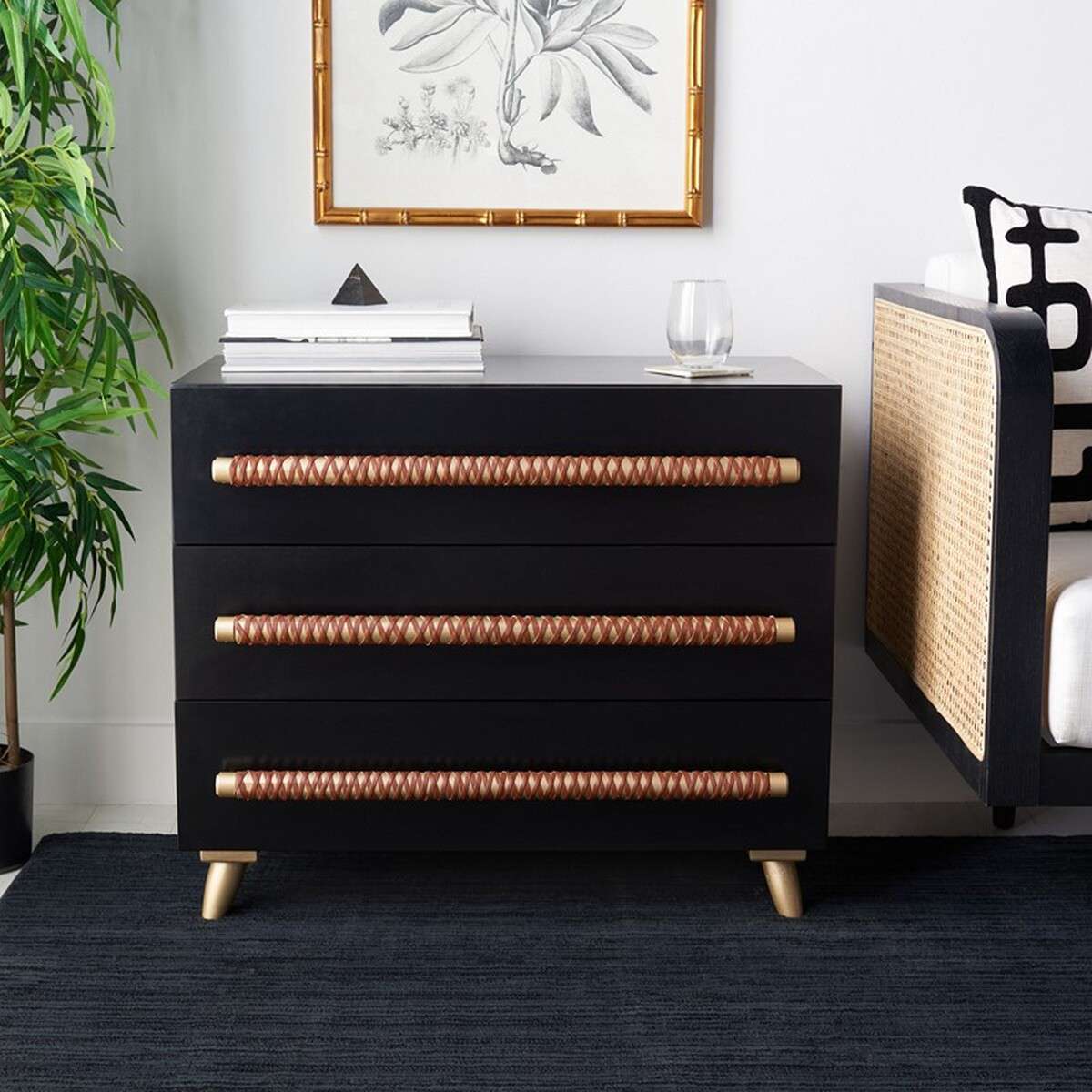 Safavieh Raquel 3 Drawer Chest - Black - Image 4