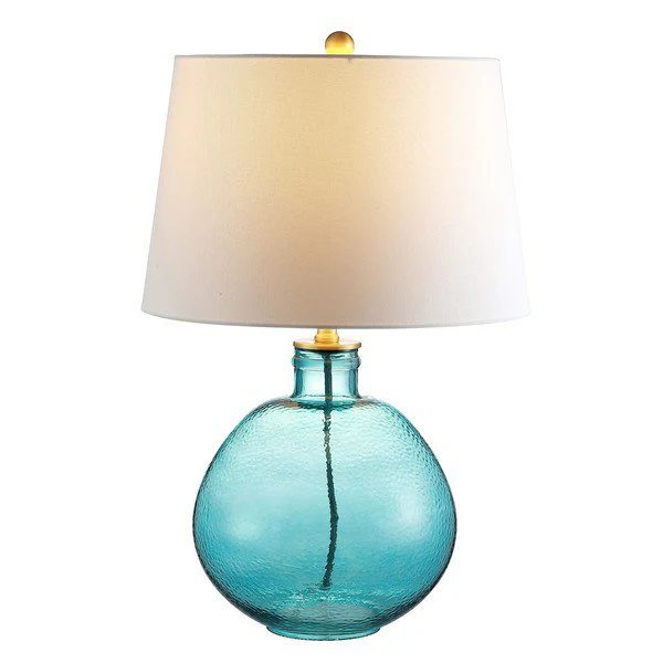 Safavieh Rasby 27 Inch H Glass Table Lamp - Blue - Image 2