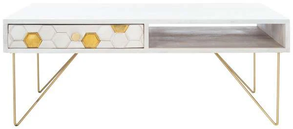 Safavieh Raveena Coffee Table - White Wash - Image 2