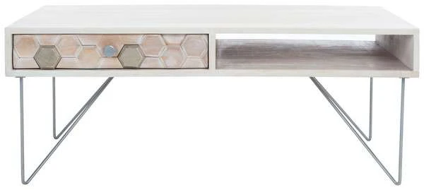 Safavieh Raveena Coffee Table - White Wash - Image 2