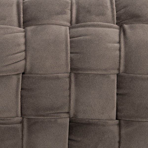 Safavieh Ravyn Woven Velvet Ottoman - Dark Gray - Image 4