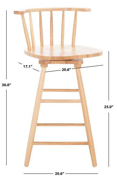 Safavieh Ray Swivel Counter Stool - Natural - Image 4