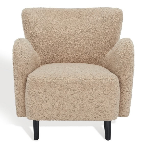 Safavieh Rayanne Modern Wingback Chair - Light Brown - Image 2