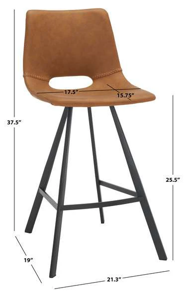 Safavieh Raylee Counter Stool - Cognac - Image 4