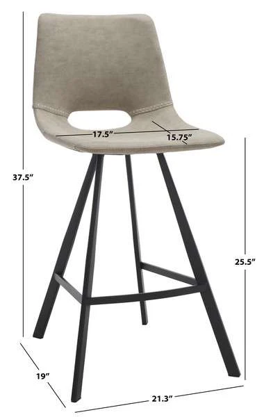 Safavieh Raylee Counter Stool - Gray - Image 4