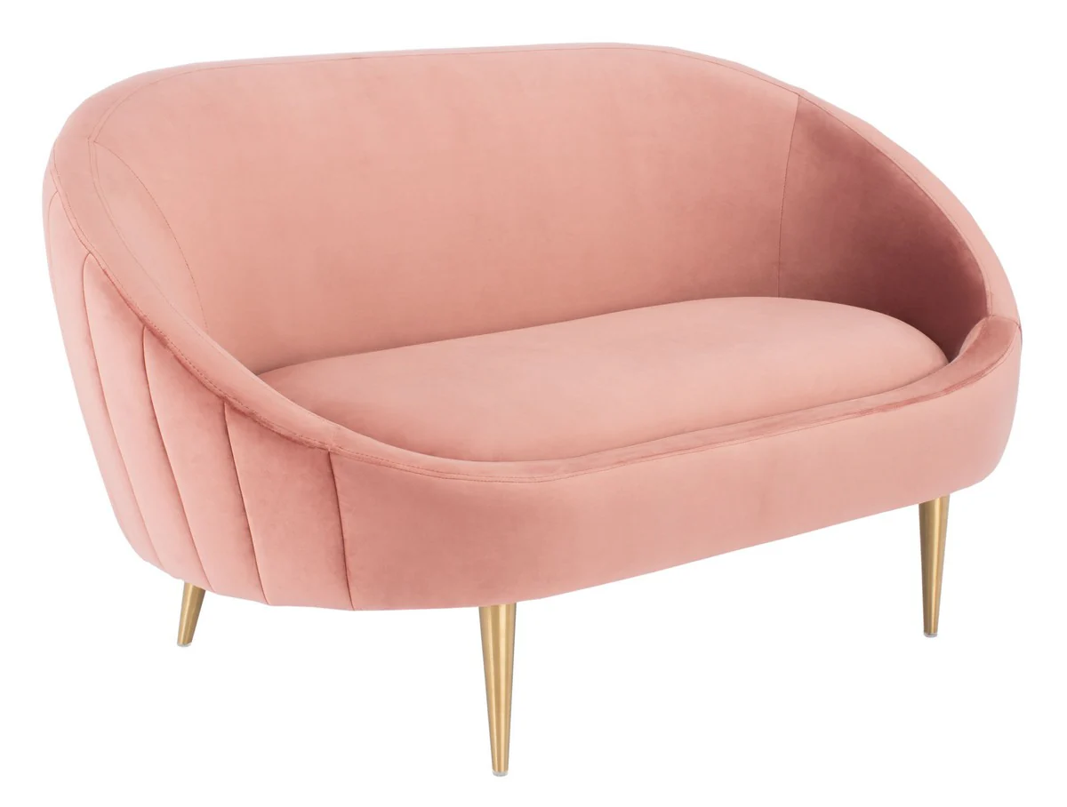 Safavieh Razia Channel Tufted Velvet Loveseat - Dusty Rose - Image 3