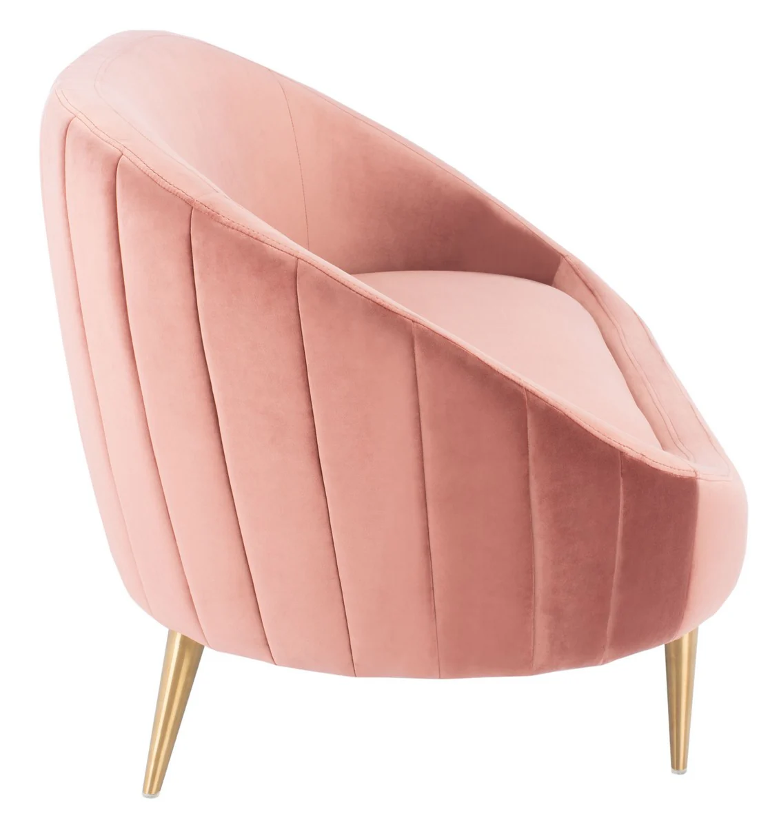 Safavieh Razia Channel Tufted Velvet Loveseat - Dusty Rose - Image 4
