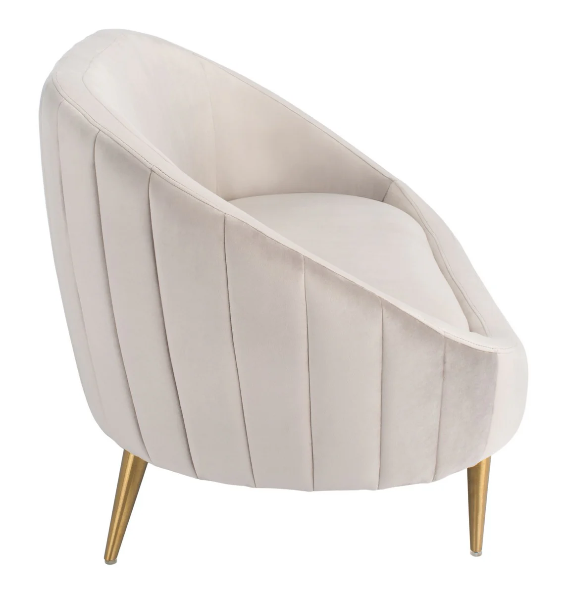 Safavieh Razia Channel Tufted Velvet Loveseat - Pale Taupe - Image 4