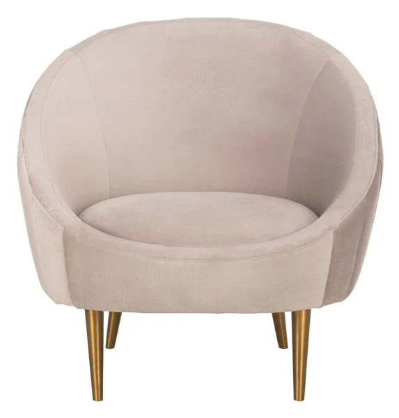 Safavieh Razia Channel Tufted Tub Chair - Pale Taupe - Image 2