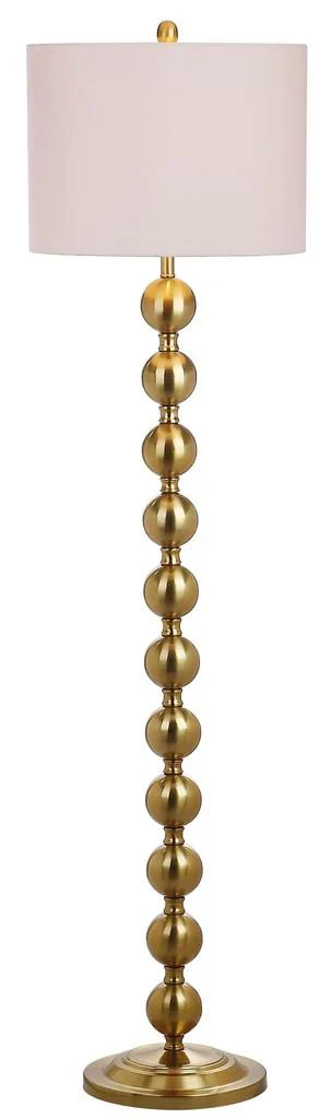 Safavieh Reflections 58.5-Inch H Stacked Ball Floor Lamp - Brass - Image 2