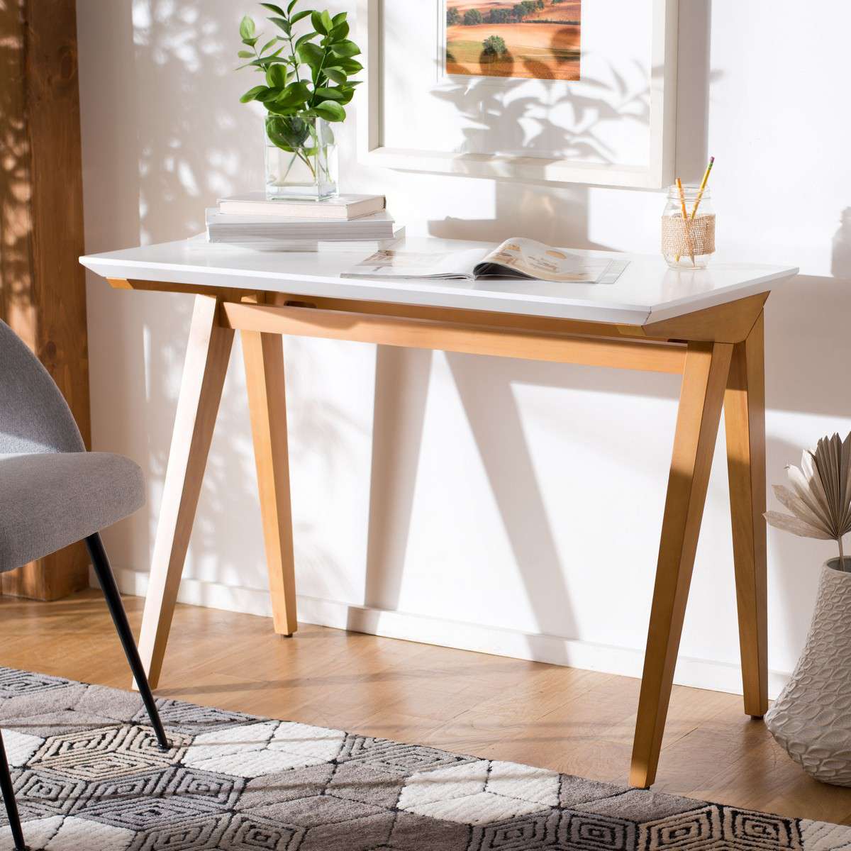 Safavieh Reid Desk - Oak - Image 4