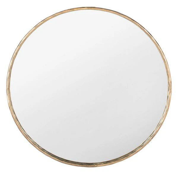 Safavieh Renee Round Metal Mirror - Brass - Image 2