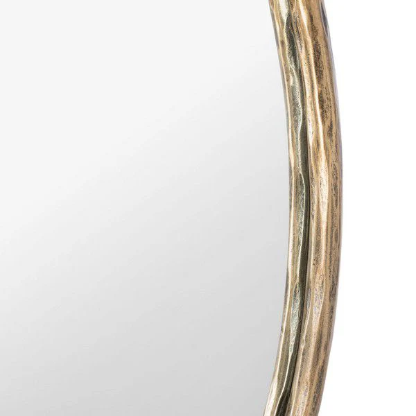 Safavieh Renee Round Metal Mirror - Brass - Image 4