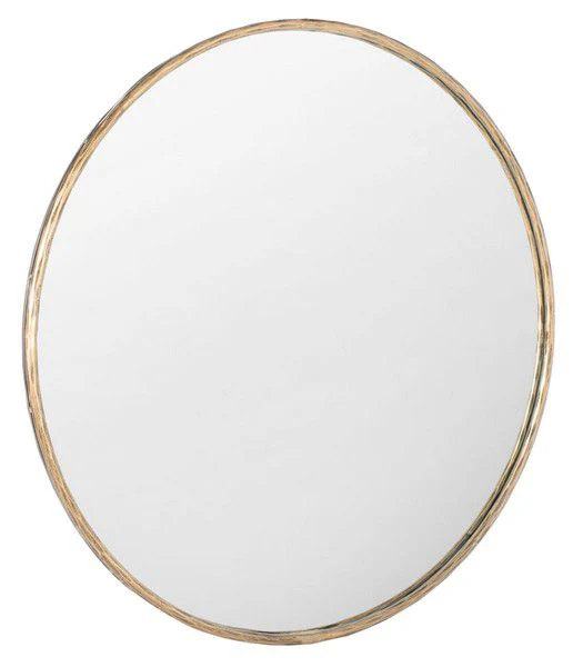 Safavieh Renee Round Metal Mirror - Brass - Image 5