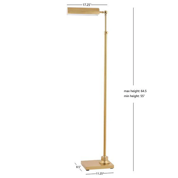 Safavieh Renla Floor Lamp - Brass Gold - Image 3