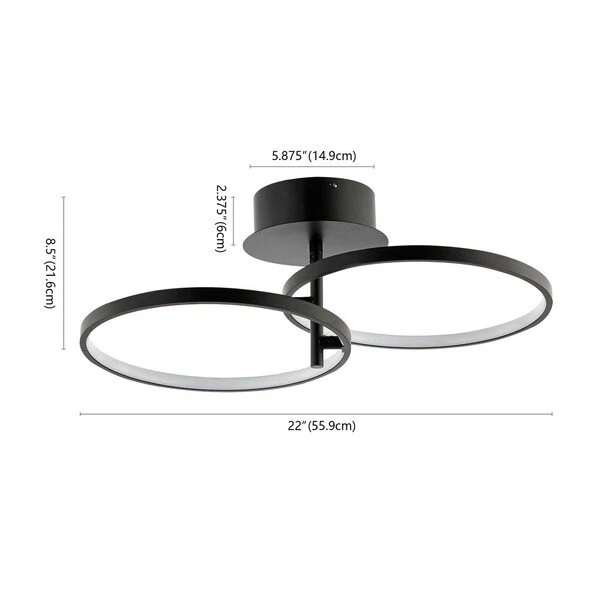 Safavieh Reyah Flush Miount - Matte Black - Image 3