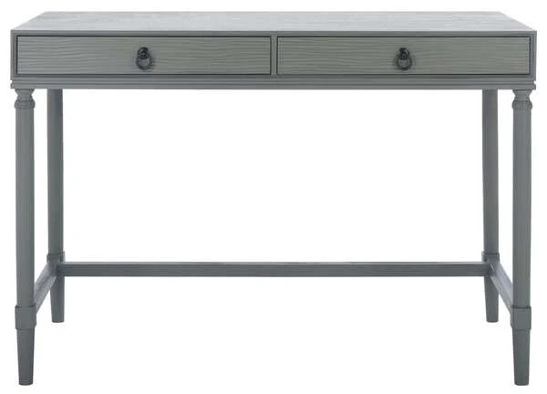 Safavieh Rhyne 2 Drawer Desk - Gray - Image 2